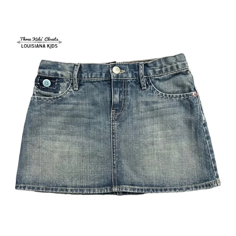 Gap Kids Sz 10 Denim Blue Jean Skirt